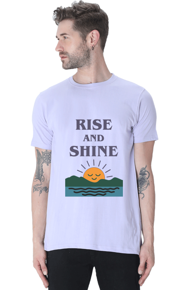 Rise and Shine – Motivational Graphic | Men's Cotton T-Shirt