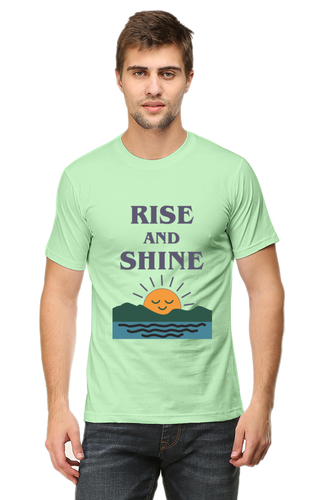 Rise and Shine – Motivational Graphic | Men's Cotton T-Shirt