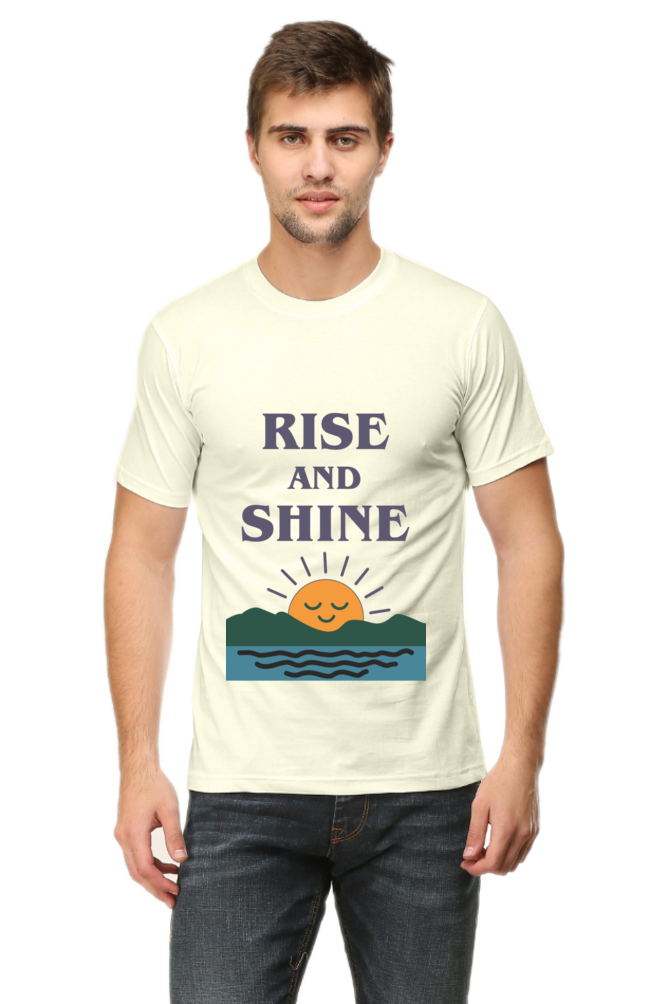 Rise and Shine – Motivational Graphic | Men's Cotton T-Shirt