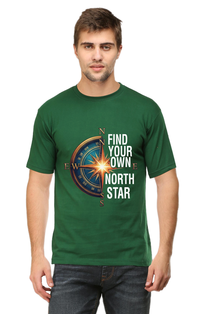 Find Your Own North Star Compass | Men's Cotton T-Shirt