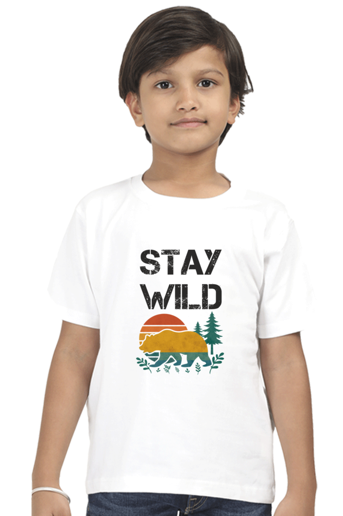 Stay Wild | Boy's Cotton T-Shirt