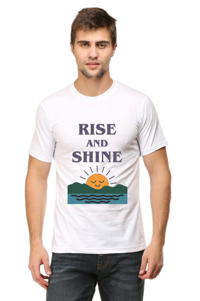 Rise and Shine – Motivational Graphic | Men's Cotton T-Shirt