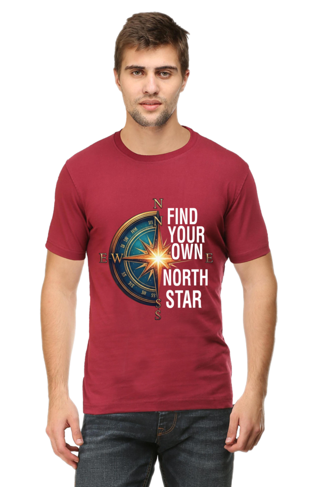 Find Your Own North Star Compass | Men's Cotton T-Shirt