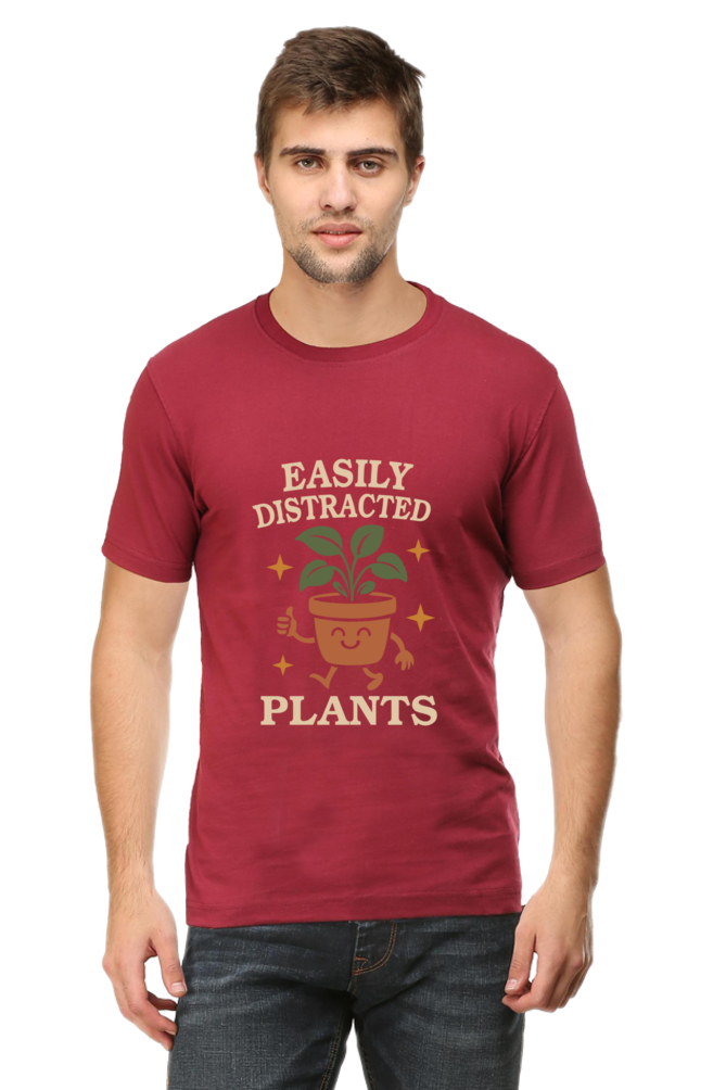 Easily Distracted by Plants | Men’s Cotton T-Shirt