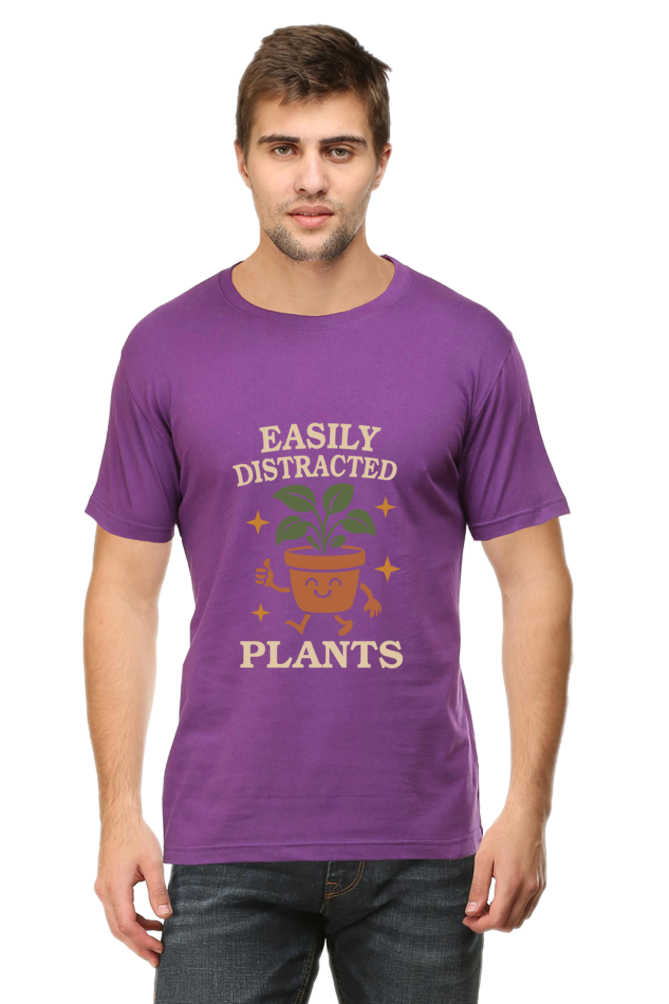 Easily Distracted by Plants | Men’s Cotton T-Shirt