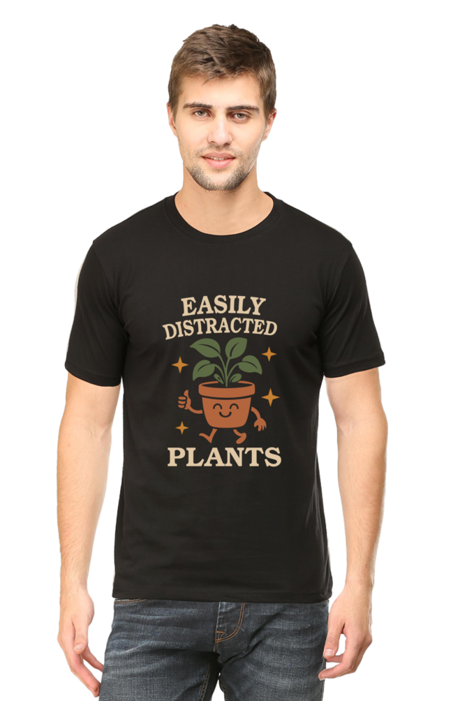 Easily Distracted by Plants | Men’s Cotton T-Shirt