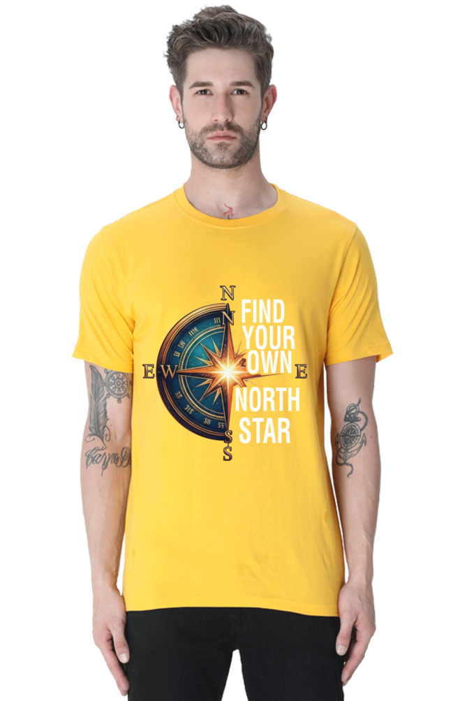 Find Your Own North Star Compass | Men's Cotton T-Shirt