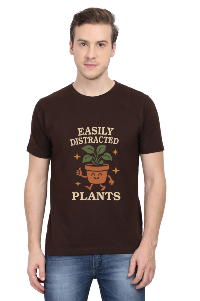 Easily Distracted by Plants | Men’s Cotton T-Shirt