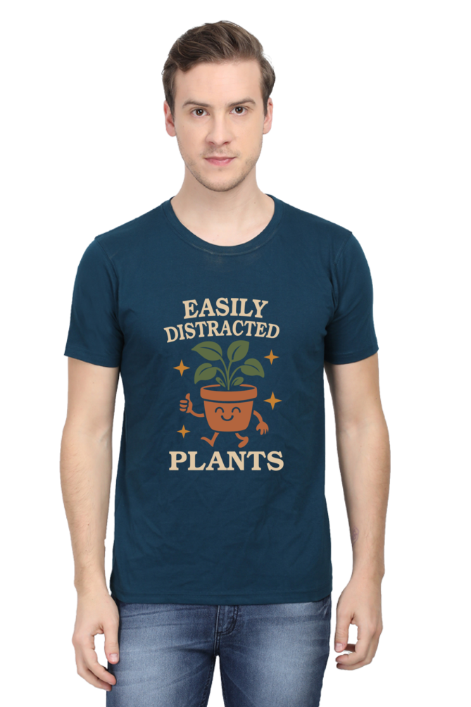 Easily Distracted by Plants | Men’s Cotton T-Shirt