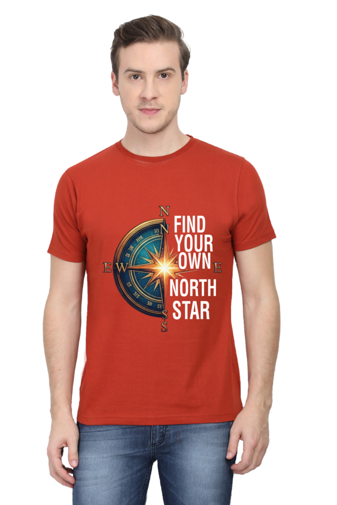 Find Your Own North Star Compass | Men's Cotton T-Shirt