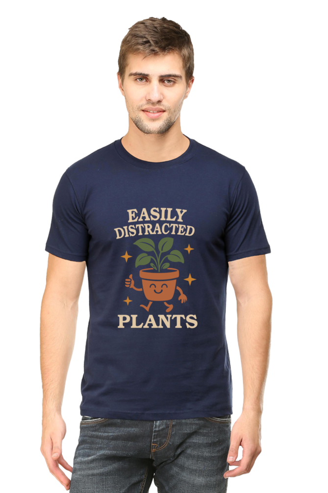 Easily Distracted by Plants | Men’s Cotton T-Shirt