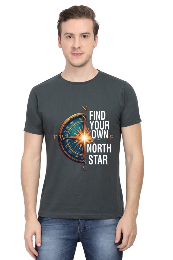 Find Your Own North Star Compass | Men's Cotton T-Shirt