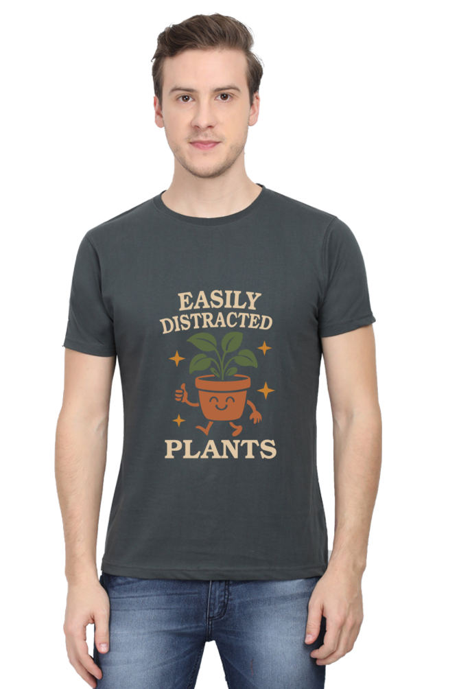 Easily Distracted by Plants | Men’s Cotton T-Shirt