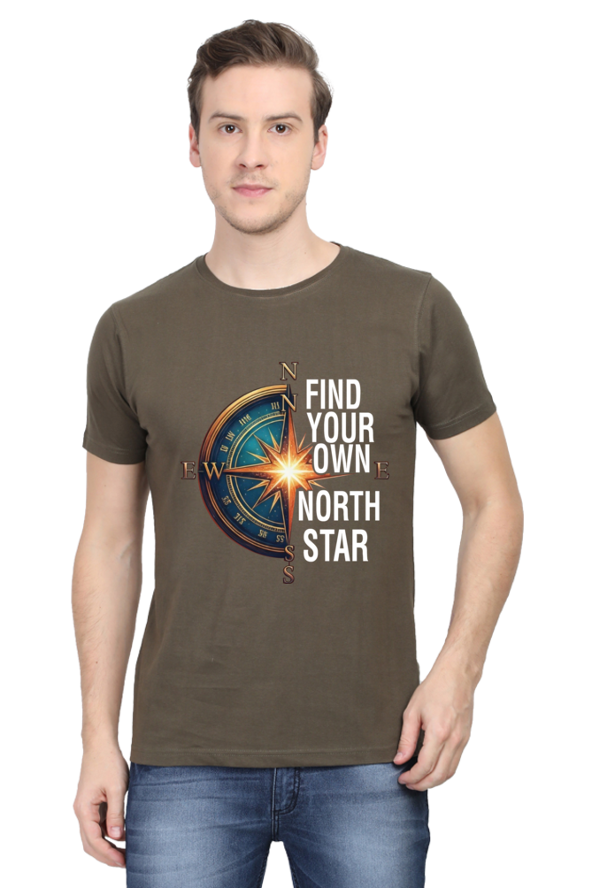 Find Your Own North Star Compass | Men's Cotton T-Shirt