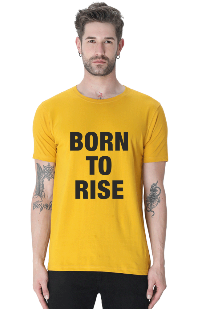 Born to Rise – Bold Motivational | Men's Cotton T-Shirt