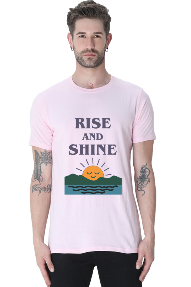 Rise and Shine – Motivational Graphic | Men's Cotton T-Shirt