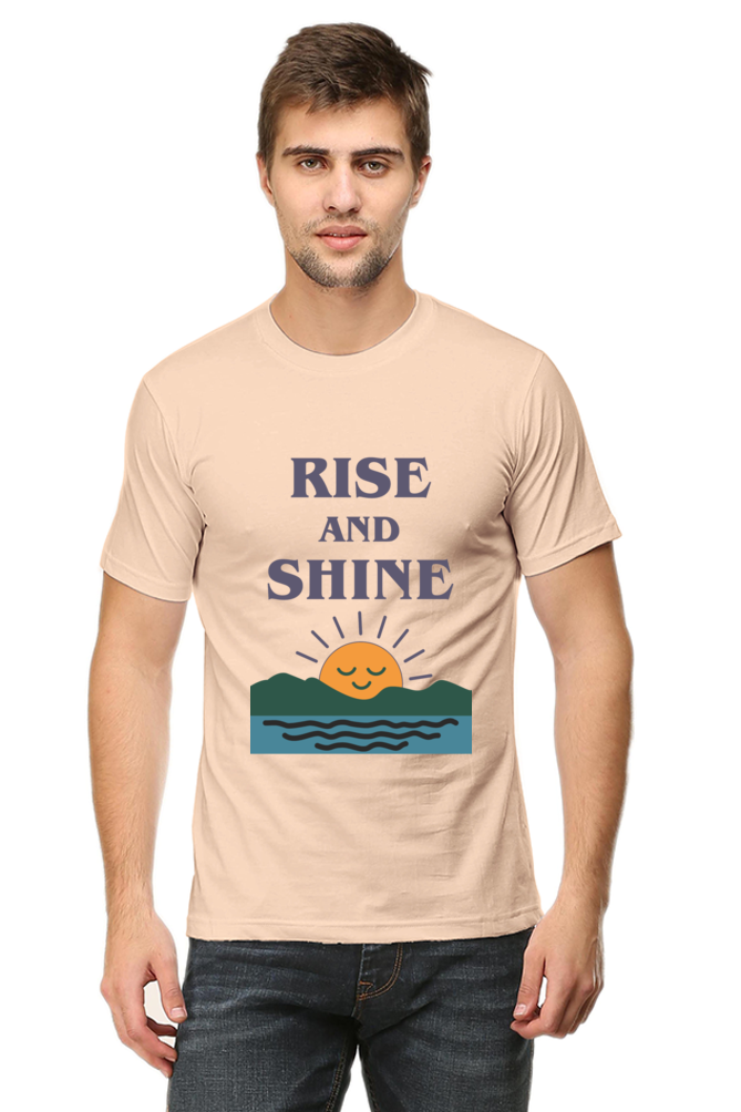 Rise and Shine – Motivational Graphic | Men's Cotton T-Shirt