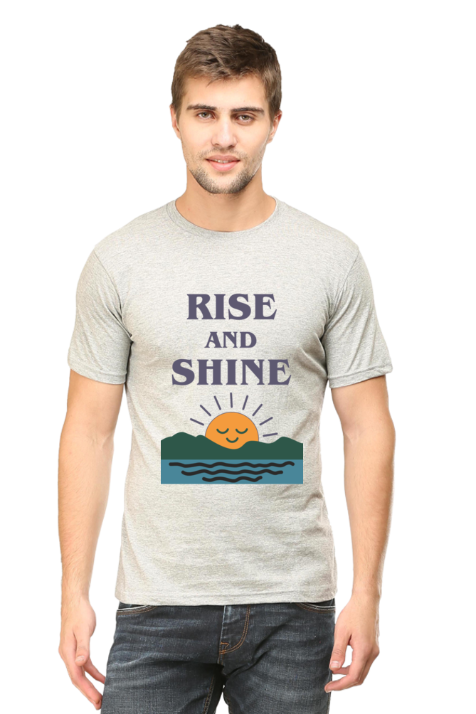 Rise and Shine – Motivational Graphic | Men's Cotton T-Shirt