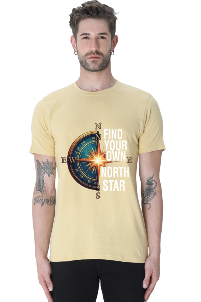 Find Your Own North Star Compass | Men's Cotton T-Shirt