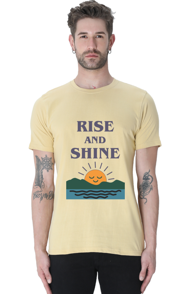 Rise and Shine – Motivational Graphic | Men's Cotton T-Shirt