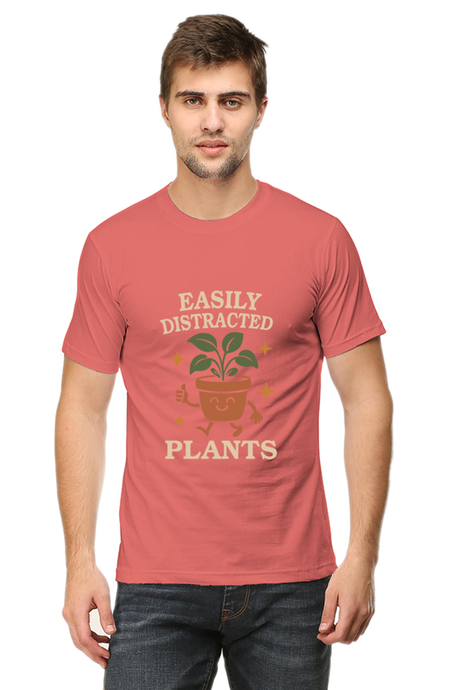 Easily Distracted by Plants | Men’s Cotton T-Shirt