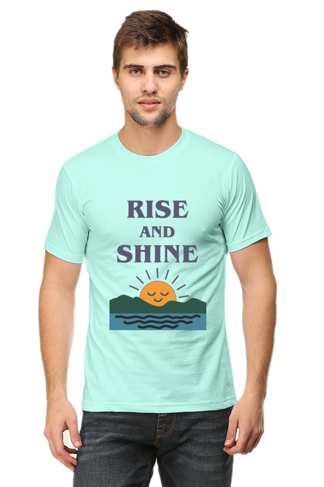 Rise and Shine – Motivational Graphic | Men's Cotton T-Shirt