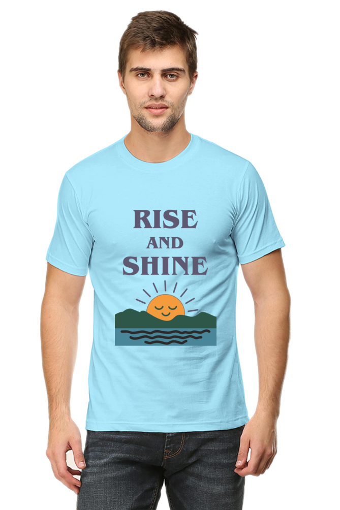 Rise and Shine – Motivational Graphic | Men's Cotton T-Shirt