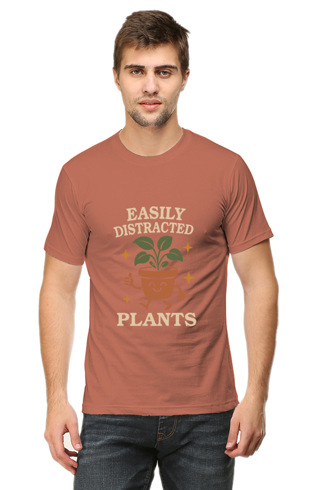 Easily Distracted by Plants | Men’s Cotton T-Shirt