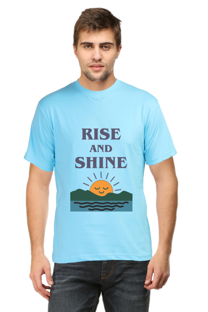 Rise and Shine – Motivational Graphic | Men's Cotton T-Shirt