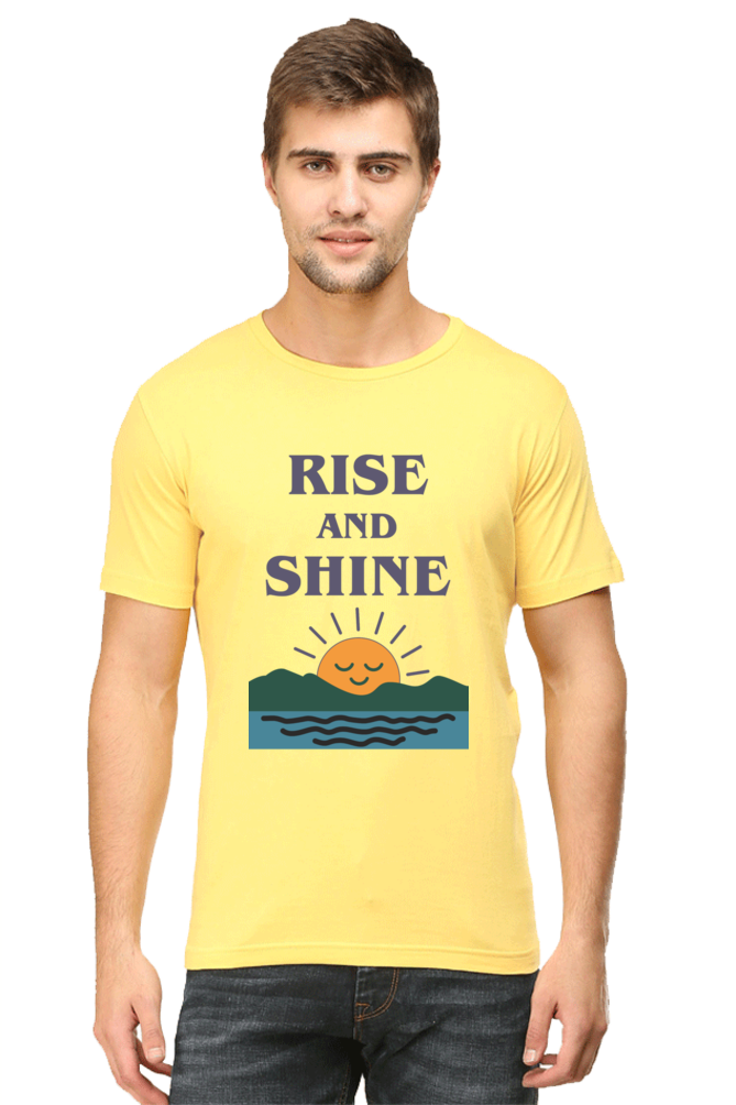 Rise and Shine – Motivational Graphic | Men's Cotton T-Shirt