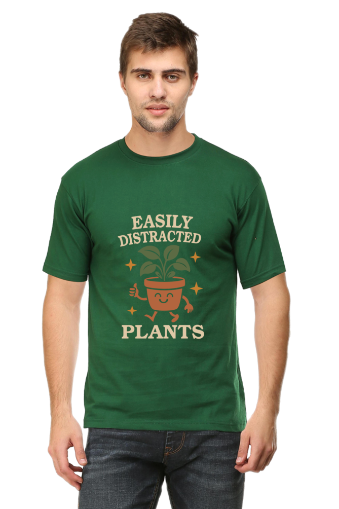 Easily Distracted by Plants | Men’s Cotton T-Shirt